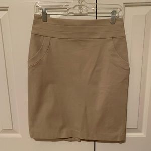 Tan pencil skirt